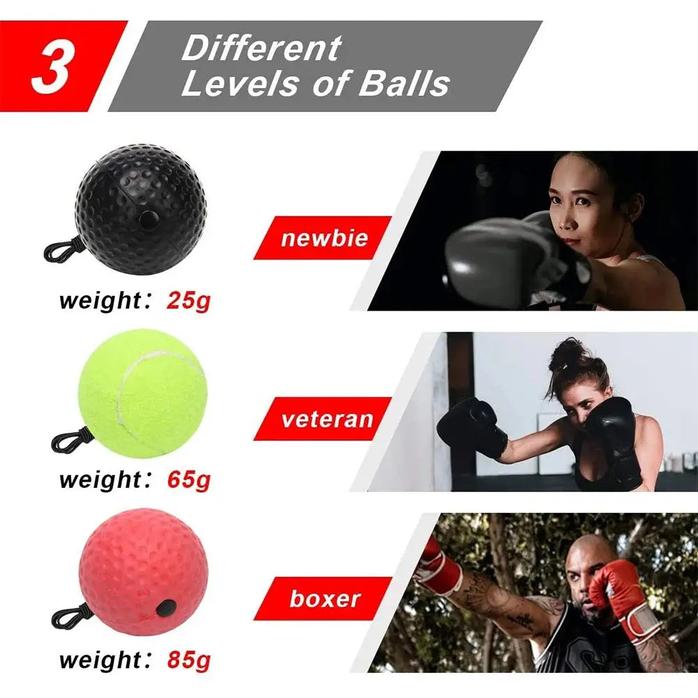 Boxing Reflex Speed Headband with Punch Ball - MMA Training for Reaction and Agility - VigorGear