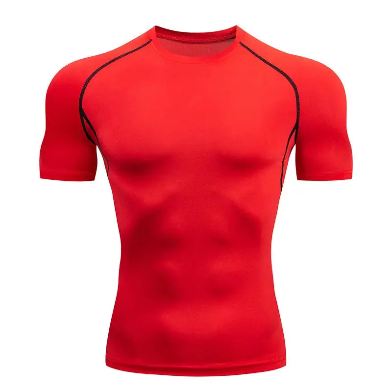 Men's Compression Running T-Shirt - Short Sleeve Fitness Gymwear - VigorGear