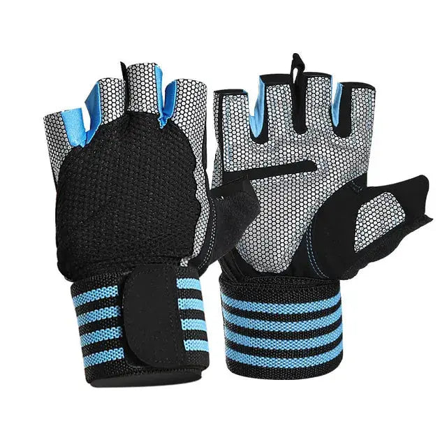 Unisex Workout Gloves with Wrist Wraps - Support for Weightlifting, Cycling, Dumbbells VigorGear