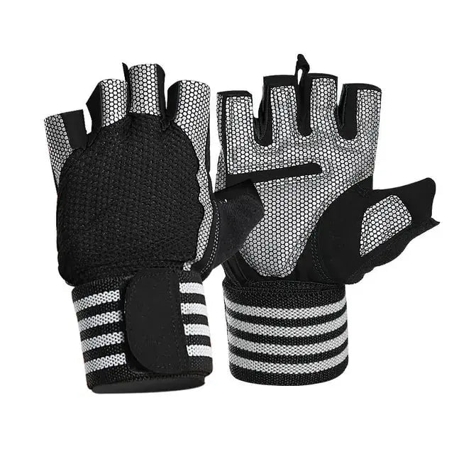 Unisex Workout Gloves with Wrist Wraps - Support for Weightlifting, Cycling, Dumbbells VigorGear